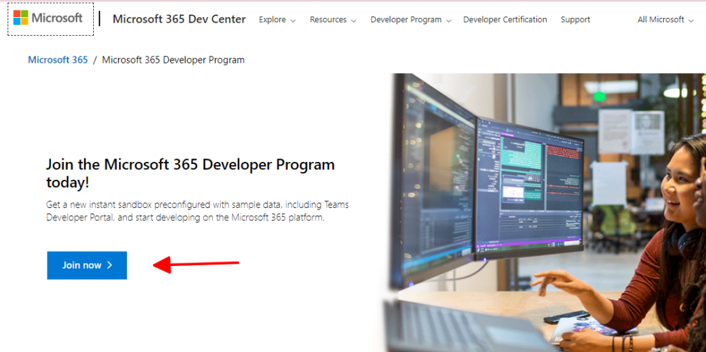 Tham gia vào Microsoft 365 Developer Program