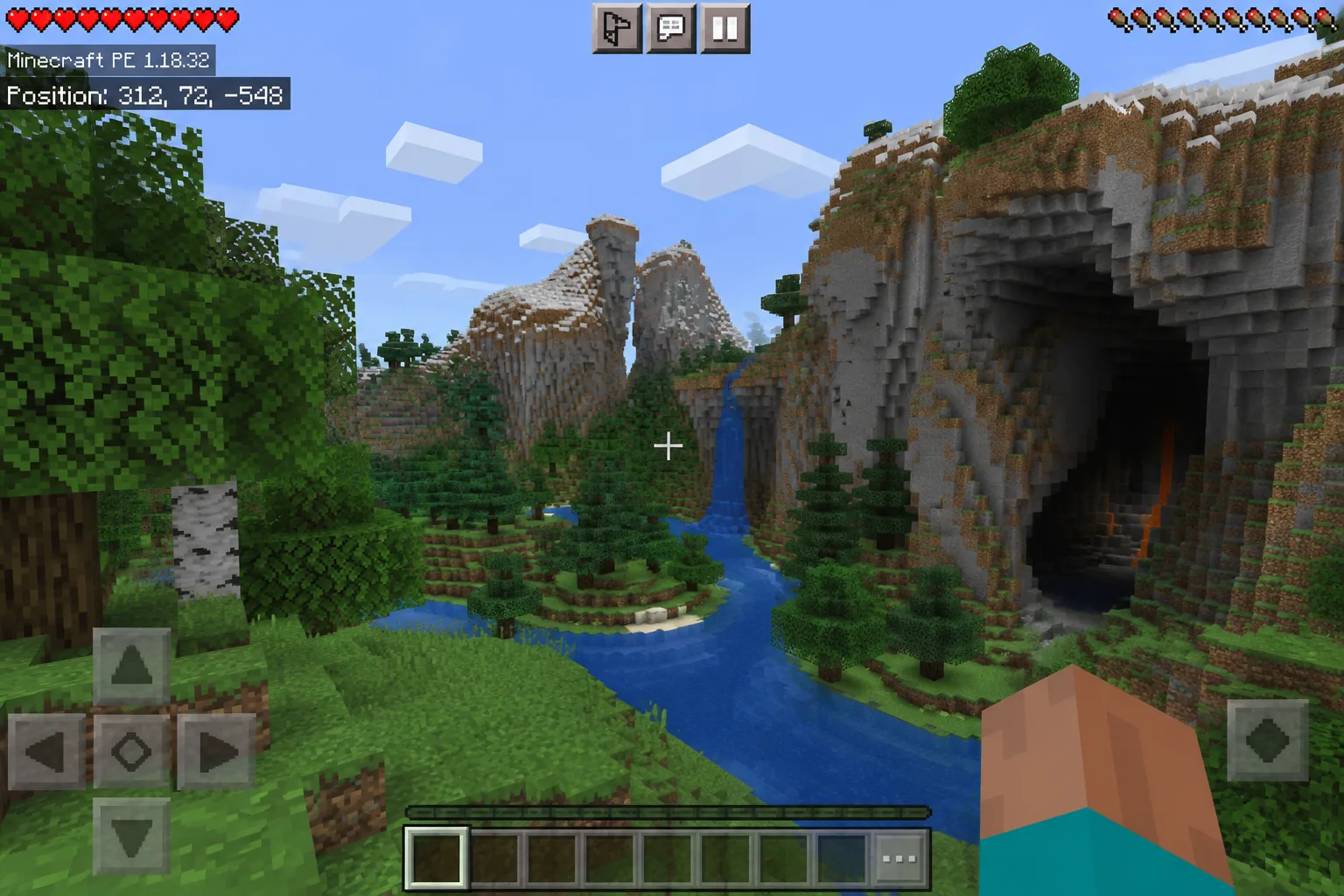 Minecraft PE 1.18.32 chạy trên màn hình điện thoại Android