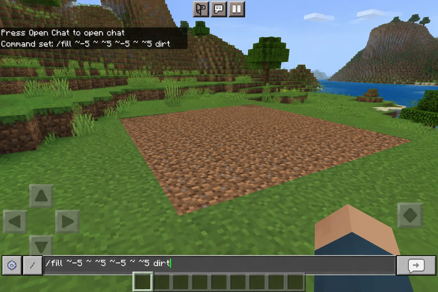 Tạo khu đất phẳng trong world Minecraft PE để xây dựng trên Android