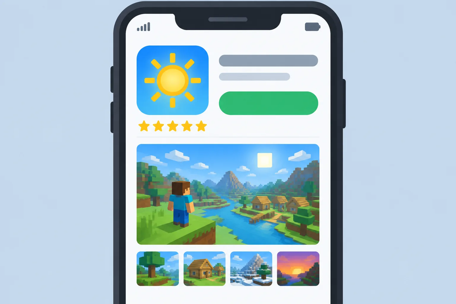 Ứng dụng shader RTX cho Minecraft PE trên cửa hàng Google Play