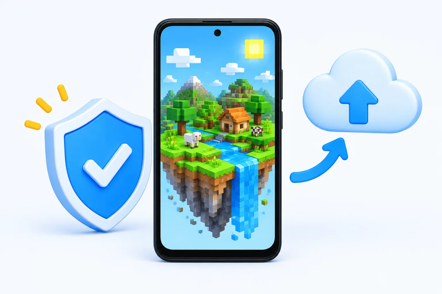Minh họa kiểm tra world trước khi cập nhật Minecraft PE